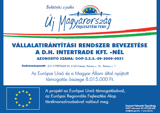 Vállalatirányítási rendszer bevezetése a D.H. Intertrade Kft.-nél